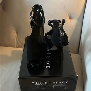 NWT White House Black Market Strappy Black Heels